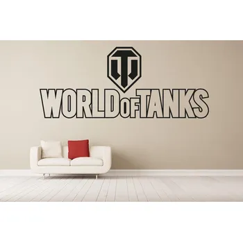 Samolepící dekorace Lepy.cz Samolepka na zeď World of Tanks Velikost (šířka x výška): 80x34cm, Barevná varianta: Černá