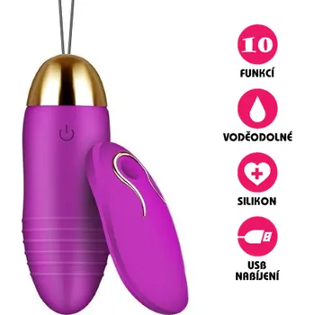 VšeNaSex.cz Bezdrátové vibrační vajíčko USB Silicone Bullet