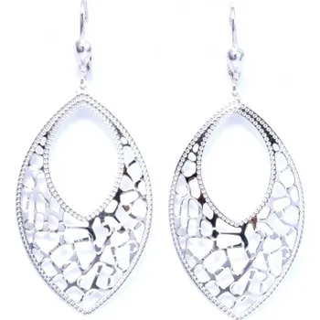 Náušnice Zlaté visací náušnice zdobené