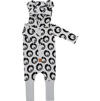 Dámský overall Zezuzulla Eared Jumpsuit Lions on Grey Kombinéza s oušky Velikost: 116