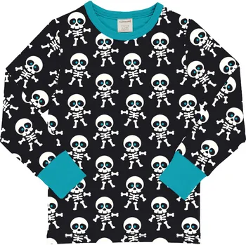 Dětské triko s dlouhým rukávem Kostlivec Halloween Maxomorra Velikost: 98/104