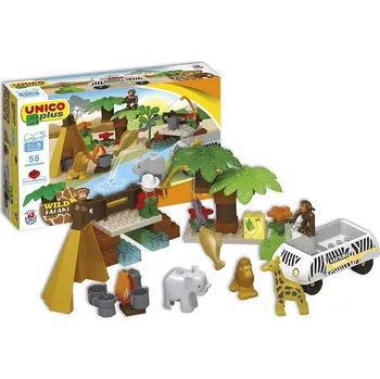ostatní stavebnice Androni Giocattoli Unico Safari ostrov 55 dílků