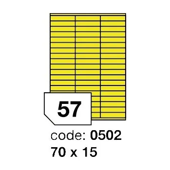 Samolepící etiketa Samolepící etikety Rayfilm Office 70x15 mm 100 archů, matně žlutá, R0121.0502