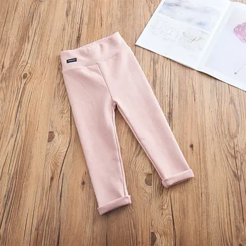 Dívčí zateplené legíny jednobarevné Barva: růžové, Velikost: 3T