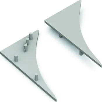 LED lišta Koncovka WIRELI SMOOTH12 šedá, pár