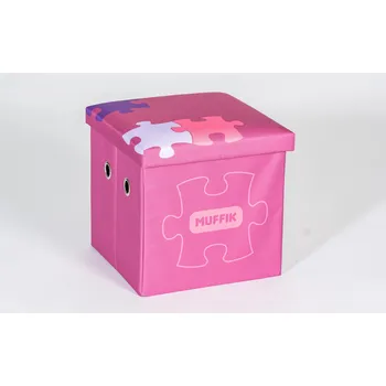 úložný prostor na hračky Úložný box MUFFIK malý - růžový-B MFK-060-2-2-05