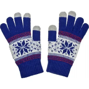 Rukavice Rukavice Nordic pro dotykové telefony dámské modré