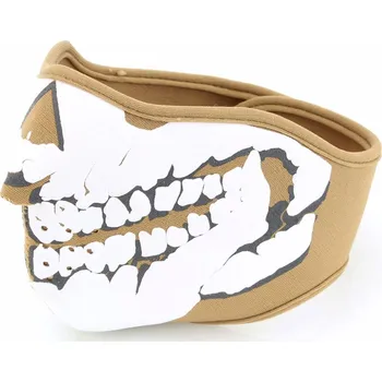 Karnevalová maska 101 INC Neoprenová maska na airsoft "3D lebka" - Písková