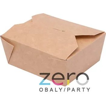 Jednorázové nádobí Lunch box papírový 750 ml - přírodní
