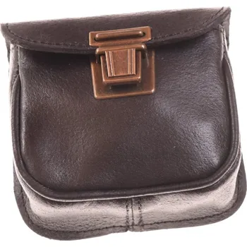 Peněženka Kubát Kůže Kožená ručně šitá kapsa na opasek KUBÁT |černá| 30212