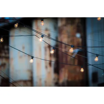 Kobi Venkovní dekorační řetěz 20 m + LED retro žárovky 6 W 20 x E27, IP44