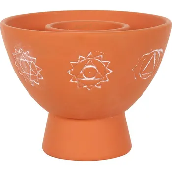Mani Bhadra Mani Bhadra Kadidelnice Terakotová Chakras (čakry), 10,5 x 13,5 cm