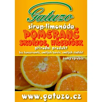 Sirup Gatuzo sirup - Pomeranč se skořicí