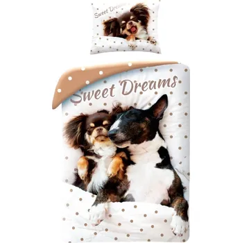 Povlečení HALANTEX | Povlečení Psí snění HX0039 - 140x200, 70x90 + vak, 100% bavlna