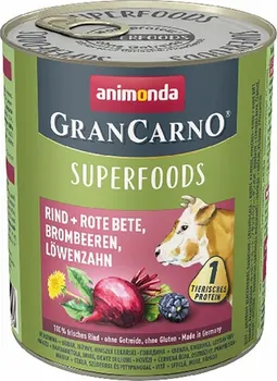 Krmivo pro psa Animonda Grancarno Superfoods konzerva hovězí/červená řepa/ostružiny/pampeliška 800 g