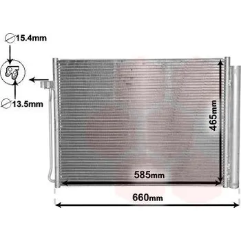 Výparník klimatizace Kondenzátor, klimatizace VAN WEZEL 06005377