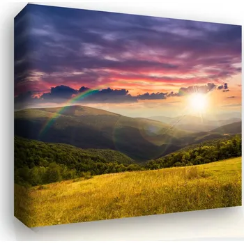 Obraz Malvis Obraz Západ slunce nad krajinou Velikost (šířka x výška): 80x80 cm