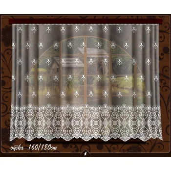 Záclona Kusová záclona Libuše ! Záclona má našitou řasící stužku a obšité okraje. (Prvotřídní kvalita !!! AKCE !!!)