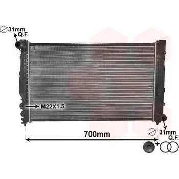 Motor automobilu Chladič, chlazení motoru VAN WEZEL 03002124