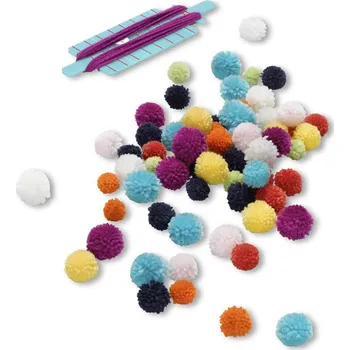 Nástroj na výrobu MINI bambulí PRYM LOVE (Nástroj - šablona na výrobu mini bambulí Prym LOVE. Najednou vyrobíte buď 6 bambulek o průměru 3 cm nebo 8 bambulek o průměru 2 cm. Včetně podrobného krok-za-krokem návodu.)