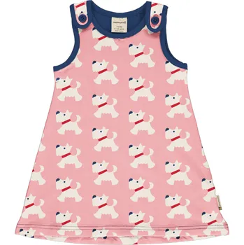Dívčí šaty Dívčí šaty Pejsci s červeným obojkem Maxomorra Velikost: 62/68