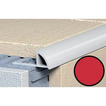 Lišta ukončovací 10/250 oblá, plast, červená