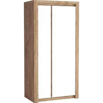 Šatní skříň LIVINIO | šatní skříň L-1 | 98 cm | ribbeck/bílá lesk