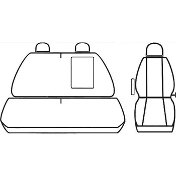 Potah sedadla Automega Autopotahy CITROEN JUMPER II, 3 místa, od r. 2006, Dynamic žakar tmavý