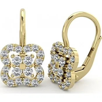 Náušnice Couple, Elegantní náušnice Elodie, žluté zlato se zirkony, 6630279-0-0-1
