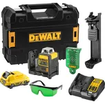 DeWalt DCE0811D1G čárový laser ZELENÝ 10,8 V, 2 x 360°, 1 x 2,0Ah