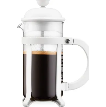 Kávovar French Press, 3 šálky, 0,35 l JAVA bílý - BODUM (Kávovar stlačovací JAVA bílý 0,35 l - BODUM)