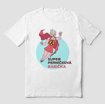 Dámské tričko Hütermann Vánoční tričko s potiskem - Super perníčková babička!