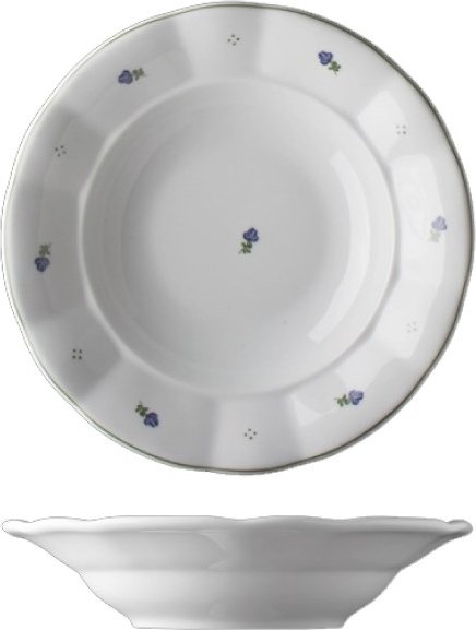 G. Benedikt Hluboký talíř BENEDIKT modrá házenka 24 cm