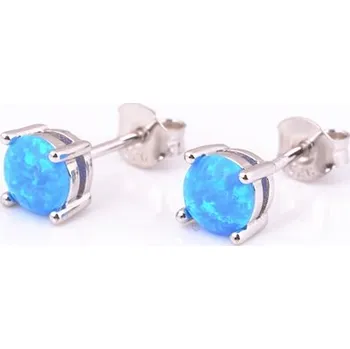 Náušnice Stříbrné náušnice pecičky s opály STNAU0996F