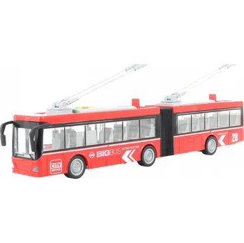autíčko Lamps Kloubový trolejbus červený
