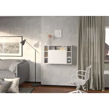 Psací stůl BIM Závěsný psací stůl rozkládací MUSE bílý mat