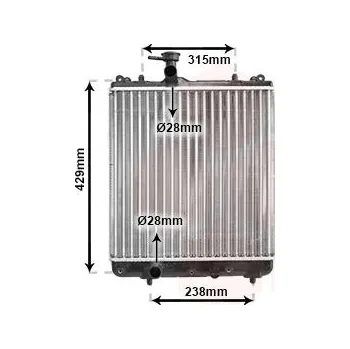 Motor automobilu Chladič, chlazení motoru VAN WEZEL 37002330