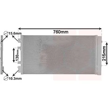 Klimatizace automobilu Kondenzátor, klimatizace VAN WEZEL 43005483