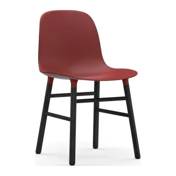 Jídelní židle Form Chair Black Oak červená