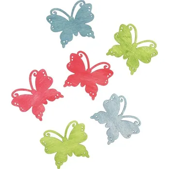 Dřevění motýli 6 cm, 6 ks 3917