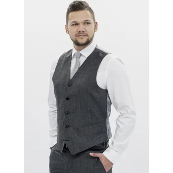 Dámská vesta Obleková vesta 14D005/1 24 Barva: Šedá, Velikost: 60, Střih: SLIM FIT