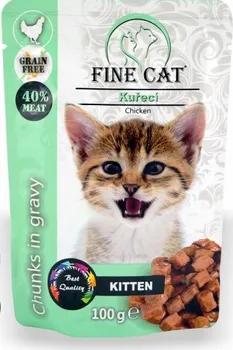 Krmivo pro kočku FINE CAT Grain Free Kitten Chicken 100 g