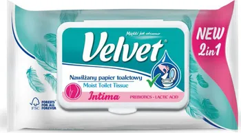 Toaletní papír Velvet Intima 2 v 1 vlhčený toaletní papír 42 ks
