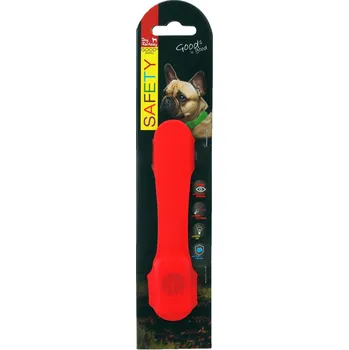 Obojek pro psa Dog Fantasy LED svítící návlek na obojek červený 15 cm