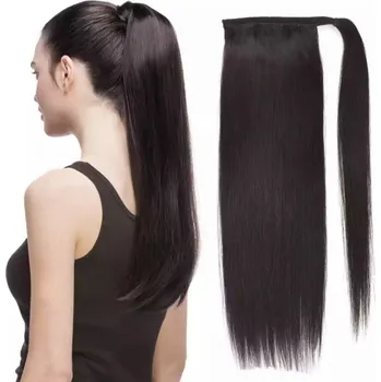 Ozdoba do vlasů Culík z pravých vlasů na prodlužování vlasů 40cm 1B - přírodně černá