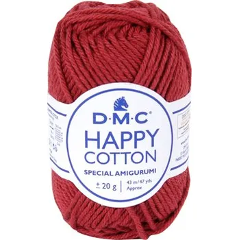 Příze Příze HAPPY COTTON 20g, vínově červená - odstín 791