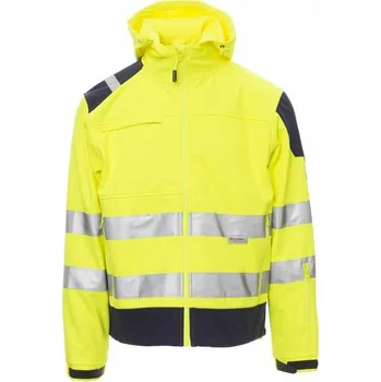 Pracovní oblečení PAYPER SHINE 2.0 HiVis softshell bunda kapuce žlutá - v. XXXL