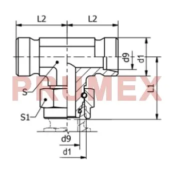 Příslušenství ke kompresoru Spojka TSSO2 8L M14x1,5/M14x1,5 v.z. O-kr.