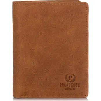 Peněženka Paolo Peruzzi Italská peněženka pro pány PERUZZI; hnědá