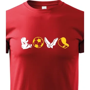 Chlapecké tričko Dětské tričko - Fotbal love2, Barva Červená, Velikost 110 cm/4 roky, Canvas Dětské tričko Bezvatriko.cz 1571